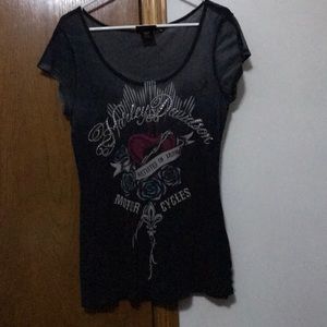 Woman Harley Davidson top